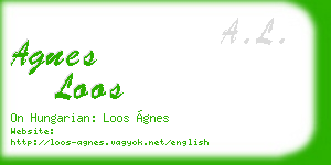 agnes loos business card